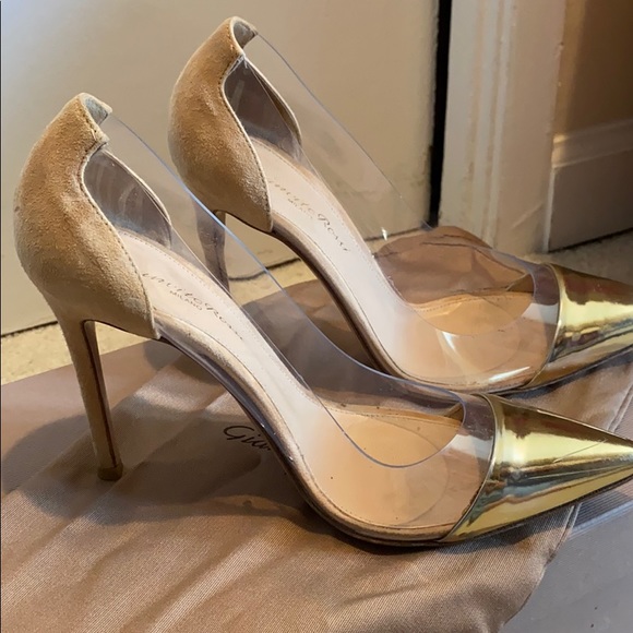 Gianvito Rossi Plexi pump, gold size 36.5 - Picture 6 of 6